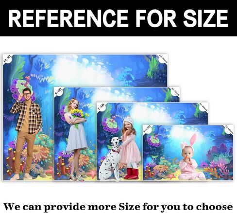 ZTHMOE 7x5ft Fabric Summer Under The Sea Photography Backdrop Little Mermaid Princess Girl Background Birthday Party Ocean Baby Shower Decorations Photo Banner Props in Saudi Arabia