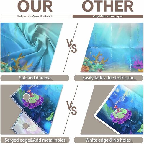 ZTHMOE 7x5ft النسيج الصيف تحت البحر التصوير خلفية ليتل حورية البحر الأميرة فتاة خلفية عيد ميلاد حزب المحيط استحمام الطفل زينة الصورة راية الدعائم in Kuwait