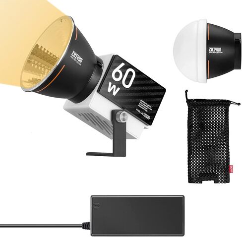 Zhiyun MOLUS G60 60W COB Led Video Light 2700K-6500K Bi-Color Camera Light, Support App Control for Portrait Video Recording (G60 Standard) in Saudi Arabia