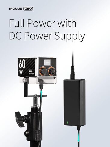 Zhiyun MOLUS G60 60W COB Led Video Light 2700K-6500K Bi-Color Camera Light, Support App Control for Portrait Video Recording (G60 Standard) in Saudi Arabia