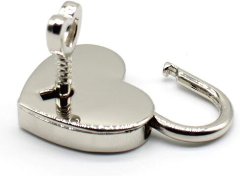 4 Pcs Heart Shaped Padlock Antique Mini Padlock Retro Style Box Lock with Key for Jewelry Box Small Wooden Box(Silver) in Saudi Arabia