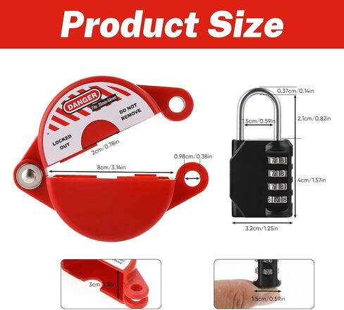Gate Valve Lockout Device with Coded Lock, Hose Bib Lock for 1 to 2-1/2 in Gate Valve Handles Water Valve Lockout Device Gas Valve Lockout for Outdoor Faucet Knob Water Spigot Hose Lock in Saudi Arabia