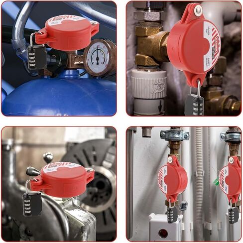 Gate Valve Lockout Device with Coded Lock, Hose Bib Lock for 1 to 2-1/2 in Gate Valve Handles Water Valve Lockout Device Gas Valve Lockout for Outdoor Faucet Knob Water Spigot Hose Lock in Saudi Arabia