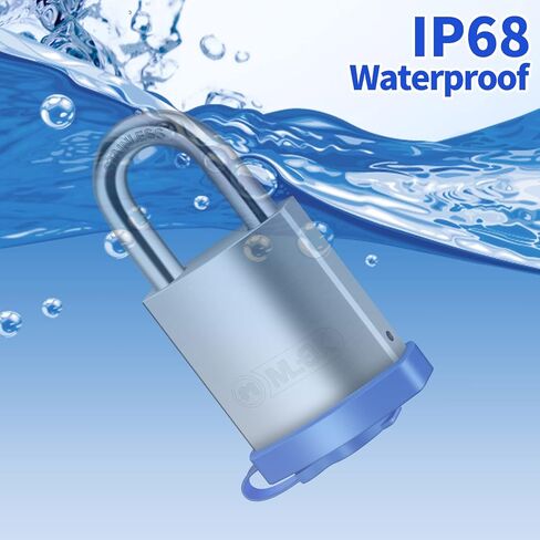 IP68 قفل بصمة مقاوم للماء مع التحكم في تطبيق Tuya، قفل ذكي خارجي مقاوم للطقس، تكبل SUS304 وقفل أمان عالي للجسم من النحاس المطلي بالكروم للاستخدام في الهواء الطلق in Saudi Arabia