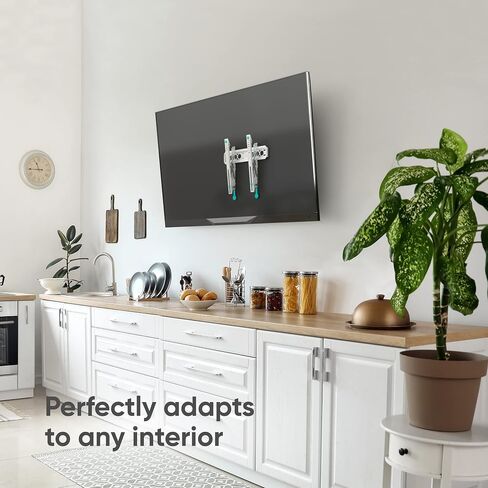ONKRON Tilting TV Wall Mount for 32-70 Inch Screen up to 132 lbs, Slim TV Wall Mount Tilt Down max 400x400 VESA Universal Wall Mount for TV - Low Profile TV Mount Bracket/Flush TV Mount Flat White in Saudi Arabia