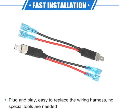 4 قطع H1 ذكر LED المصباح الأمامي محول الأسلاك تسخير المقبس تمديد محول كابل، عالمي لشاحنة السيارة معدن متين فضي اللون in Saudi Arabia
