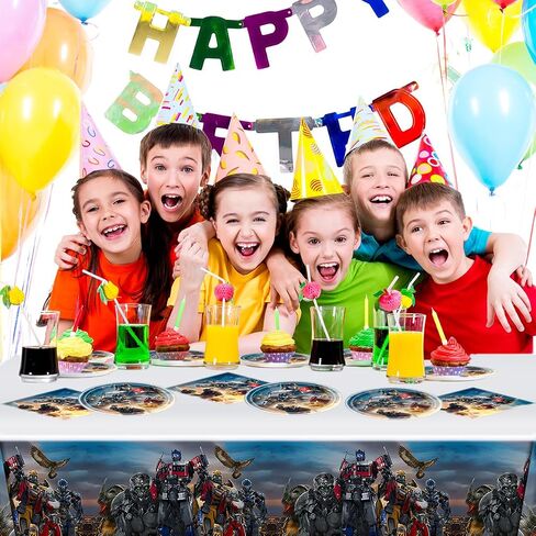 41Pcs Party Tableware Set For Robots,For Robots Birthday Party Supplies,Includes Plates Napkins Tablecloths. in Saudi Arabia
