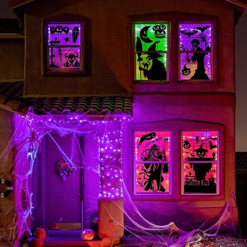 Halloween Window Decorations Halloween Window Clings Large Scary Halloween Window Projector Halloween Window Stickers Halloween Decorations for Window Halloween Window Decor in Kuwait