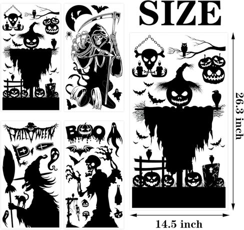 Halloween Window Decorations Halloween Window Clings Large Scary Halloween Window Projector Halloween Window Stickers Halloween Decorations for Window Halloween Window Decor in Kuwait