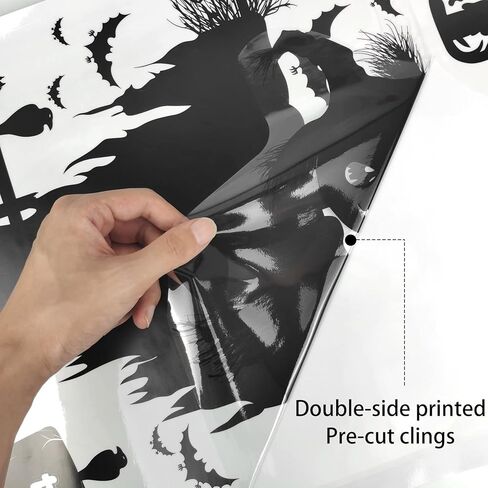 Halloween Window Decorations Halloween Window Clings Large Scary Halloween Window Projector Halloween Window Stickers Halloween Decorations for Window Halloween Window Decor in Kuwait