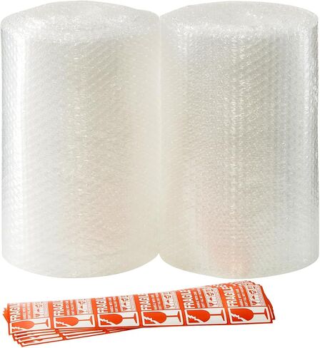 U-Haul 3/16" Bubble Cushioning Nylon Wrap Rolls for Moving and Packing, Perforated Every 12", 72' Length, 2-Pack in Saudi Arabia
