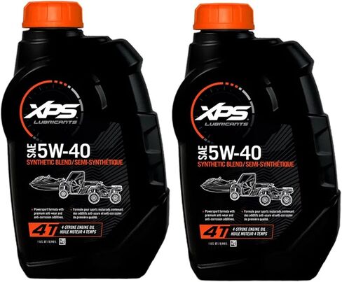 Sea-Doo New OEM, 1 QT 4-T 5W-40 Synthetic Blend Oil Pack of 2, 293600121 779133 in Saudi Arabia