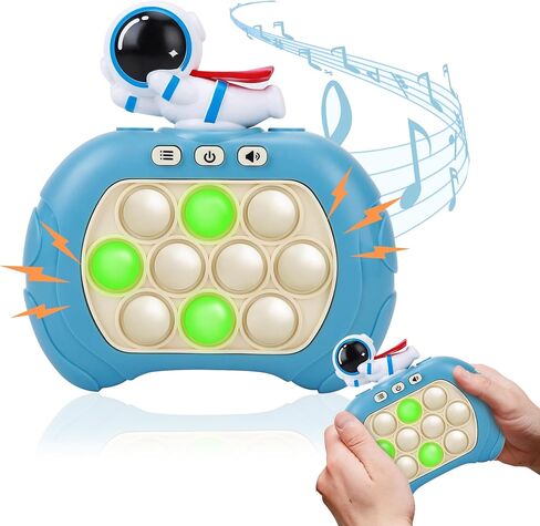 Pop It Game Light Up Fidget Toy for Kids and Adults, Handheld, Quick Push Pop Game for Cognitive Skills Development, Excellent Audio Quality & Button Control Fast Push Game (Blue Astronaut) in Saudi Arabia