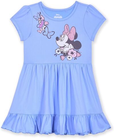 Disney Minnie Mouse Girls 2 Pack Short Sleeve Dress for Toddlers and Big Kids in Saudi Arabia