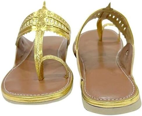 Kolhapuri Chappal For Women's Indian Flat Flip Flop Kolhapuri Sandals For Women Ethnic s Casual Mojaris in Saudi Arabia