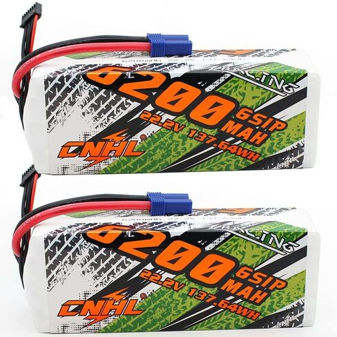 CNHL 22.2V 6200MAH 6S Lipo Battery 90C حافظة ناعمة مع قابس EC5 لطائرة RC RC Quadcopter Helicopter Battery RC Car/Truck RC Boat DJI Airplane in Saudi Arabia