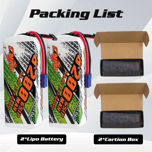 CNHL 22.2V 6200MAH 6S Lipo Battery 90C حافظة ناعمة مع قابس EC5 لطائرة RC RC Quadcopter Helicopter Battery RC Car/Truck RC Boat DJI Airplane in Saudi Arabia