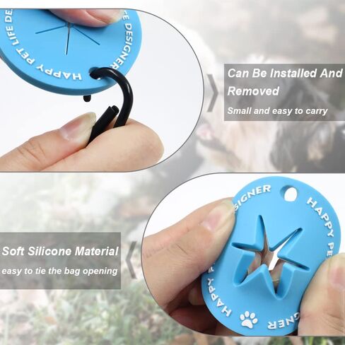 5 Colors Dog Poop Bag Holder, Waste Bag Holder with Carabiner Clip, Hands Free Poop Bag Carrier for Leash, Pet Waste Bag Dispenser for Dog Walking Accessory in Saudi Arabia