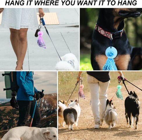 5 Colors Dog Poop Bag Holder, Waste Bag Holder with Carabiner Clip, Hands Free Poop Bag Carrier for Leash, Pet Waste Bag Dispenser for Dog Walking Accessory in Saudi Arabia