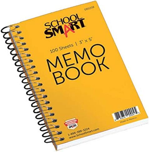 School Smart Side Opening Memo Notebook, 3 x 5 Inches, 100 Sheets in Saudi Arabia