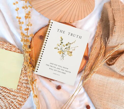 Christian Bible Verse Notebook - Scripture Journal Prayer Notebook for Note Taking Church Work, The Truth, College Ruled Hardcover Spiral Notebook 5.5 x 8.3 in Saudi Arabia