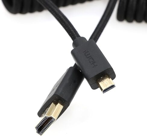 SZRMCC كابل HDMI 8K 2.1 مايكرو HDMI إلى HDMI ملفوف كابل مجدول عالي السرعة مايكرو HDMI ذكر موسع كابل أزرق لـ GoPro Hero 7 Sony A6000 A7III Nikon B500 Yoga 3 in Kuwait
