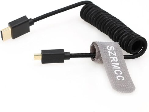SZRMCC كابل HDMI 8K 2.1 مايكرو HDMI إلى HDMI ملفوف كابل مجدول عالي السرعة مايكرو HDMI ذكر موسع كابل أزرق لـ GoPro Hero 7 Sony A6000 A7III Nikon B500 Yoga 3 in Kuwait