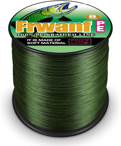 8 Strand Braided Fishing Line - Colorfast - Zero Stretch - High Strength - Abrasion Resistant Braided Line - Thousands of Choices in 9 Colors - Professional Performance in Salt or Fresh Water in Saudi Arabia