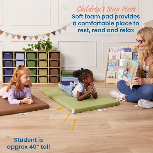 ECR4Kids SoftZone Folding Rainbow Rest Mats, Classroom Furniture, Contemporary, 5-Piece in Saudi Arabia