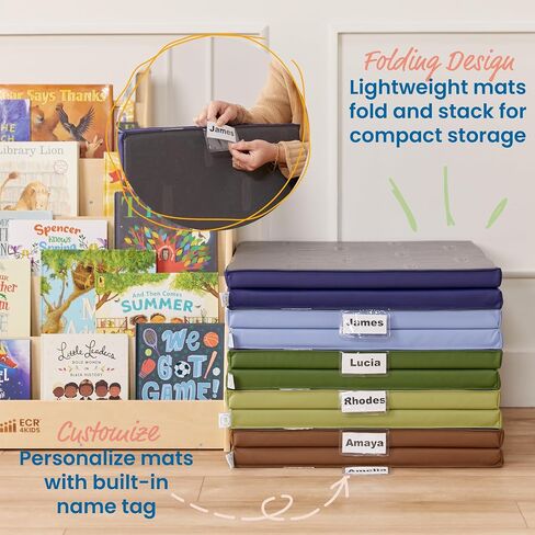 ECR4Kids SoftZone Folding Rainbow Rest Mats, Classroom Furniture, Contemporary, 5-Piece in Saudi Arabia