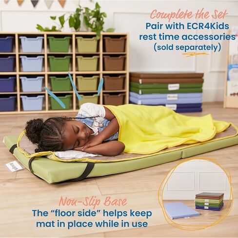 ECR4Kids SoftZone Folding Rainbow Rest Mats, Classroom Furniture, Contemporary, 5-Piece in Saudi Arabia
