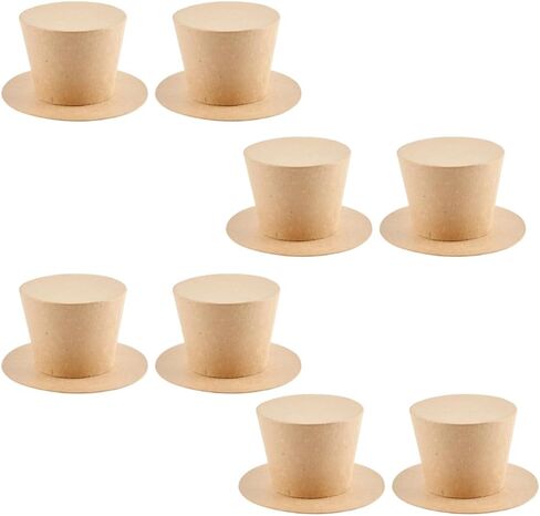 Pack of 24 Paper Mache Caroler Hats by Factory Direct Craft- Papier Mache Snowman Top Hats for Christmas Holiday Crafts, 4th of July Uncle Sam or St. Patrick's Day Decorations (2-1/2" H x 3-3/8" Dia) in Saudi Arabia