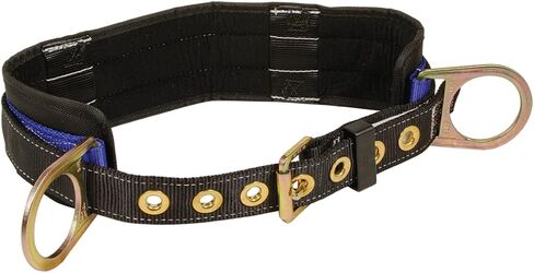 FallTech 7055M Padded Positioning Belt with Two D-Rings, Black/Blue, Medium in Saudi Arabia