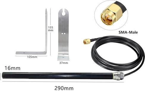 4G 5.8G LTE هوائي طويل المدى الخلوية كاميرا تعقب هوائي جدار جبل ، راوتر بوابة مودم هوائي 32.8ft كابل SMA التوصيل in Kuwait