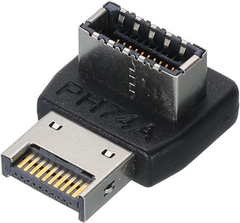 MECCANIXITY USB3.1 Type-E محول 90 درجة الزاوية اليمنى لرأس اللوحة الأمامية من النوع E للوحة الأم والكمبيوتر والكمبيوتر الشخصي مع غلاف بلاستيكي Style-A in Kuwait