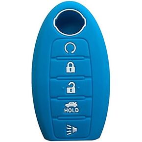 غطاء مفتاح فوب من السيليكون من KAWIHEN مناسب لنيسان 5 أزرار أرمادا مورانو ماكسيما ألتيما سيدان باثفايندر 285E3-3TP5A KR5S180144014 (أزرق سماوي) in Kuwait