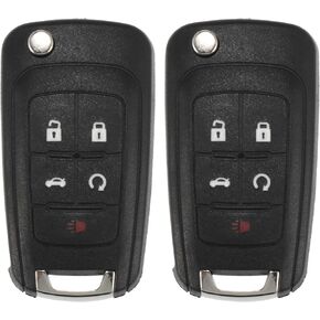 X AUTOHAUX 2pcs 315MHz 46 Chip OHT01060512 Replacement Keyless Entry Remote Car Key Fob for Chevy Camaro Cruze Sonic Malibu Equinox for GMC Terrain for Buick Regal Lacrosse 11-16 5 Buttons