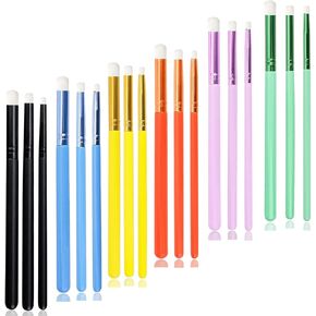 Yoseng Detailed Mini Ink Blending Brushes for Card Making, 3 Models Sizes,6 Colors-18 pcs, Small Art Blending Tool for Ink Blending,Use with Intricate Stencils,Deal with Small Details