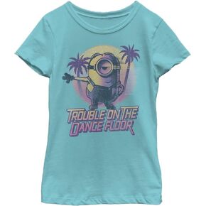 Fifth Sun Little, Big Minions Trouble Me Girls Short Sleeve Tee Shirt