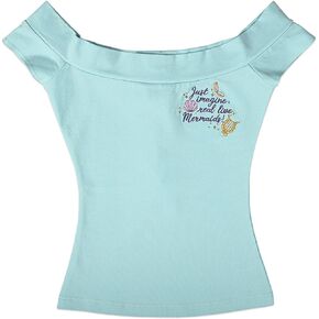Disney Stitch Shoppe Peter Pan Mermaid Emboridered Dizzy Fashion Top, Size L