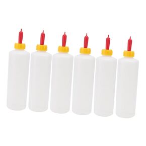 Lamb Milk Bottle 6pcs Goat Milk Bottle Calf Bottles Water Bottles for Kids Goat Milk Feeder Bottle Kids Tools Livestock Milk Feeders Calf Bottle White Child Plastic Miracle Animal