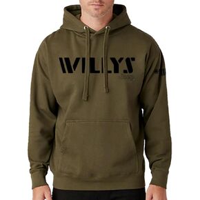 Jeep Willys 4 Wheel Drive Logos Hoodie Hooded Sweatshirt For Men
