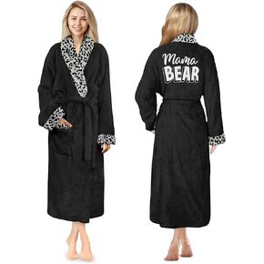 Mama Bear Fleece Robe - Mothers Day Gifts, Birthday Gifts for Mom from Daughter Son, Christmas Gifts for Wife from Husband