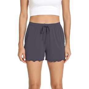 WiWi Pajama Shorts for Women - Viscose Made from Bamboo Soft Sleep Shorts Casual Pj Bottoms S-XXL