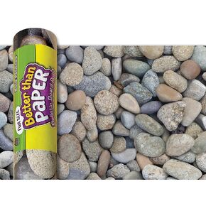 Teacher Created Resources Fun Size Better Than Paper Bulletin Board Roll, 18" x 12', Rock Pebbles
