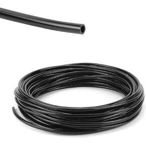 QWORK Air Hose Pipe Tube, 6mm OD, 4mm ID Pneumatic Air Line Tubing, 65.6ft Nylon Tube, Black