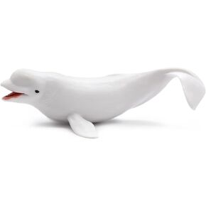 Wei Long Sea Animals Simulation Ocean Whale Toy Model Figures Toy Model Birthrday Gift Party School Project Favors Toys for Kid Boys Girls(Medium Beluga)