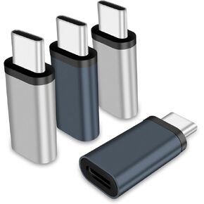 لمحول Lightning أنثى إلى USB C ذكر - 4 حزم 3.0 موصل شاحن USB من النوع C متوافق مع iPhone 15/15 Pro/15 Pro Max/15 Plus iPad Air Google Pixel شحن نقل البيانات in Kuwait