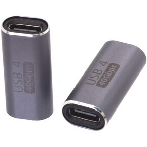 USB C Female to Female Adapter, 40Gbps 100W & 5A OTG Type C Data Transfer Coupler, USB C 3.2 Adapter Connector for USB4 Cable, Thunderbolt 4 & USB C Devices, Support up to 8K@60hz