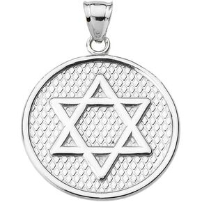 Claddagh Gold Engravable Star of David Pendant in Sterling Silver